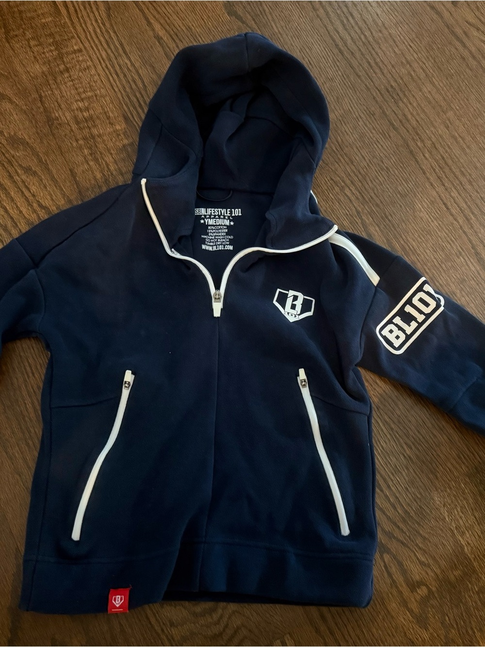 BL10Y Navy Zip Hoodie for Kids
